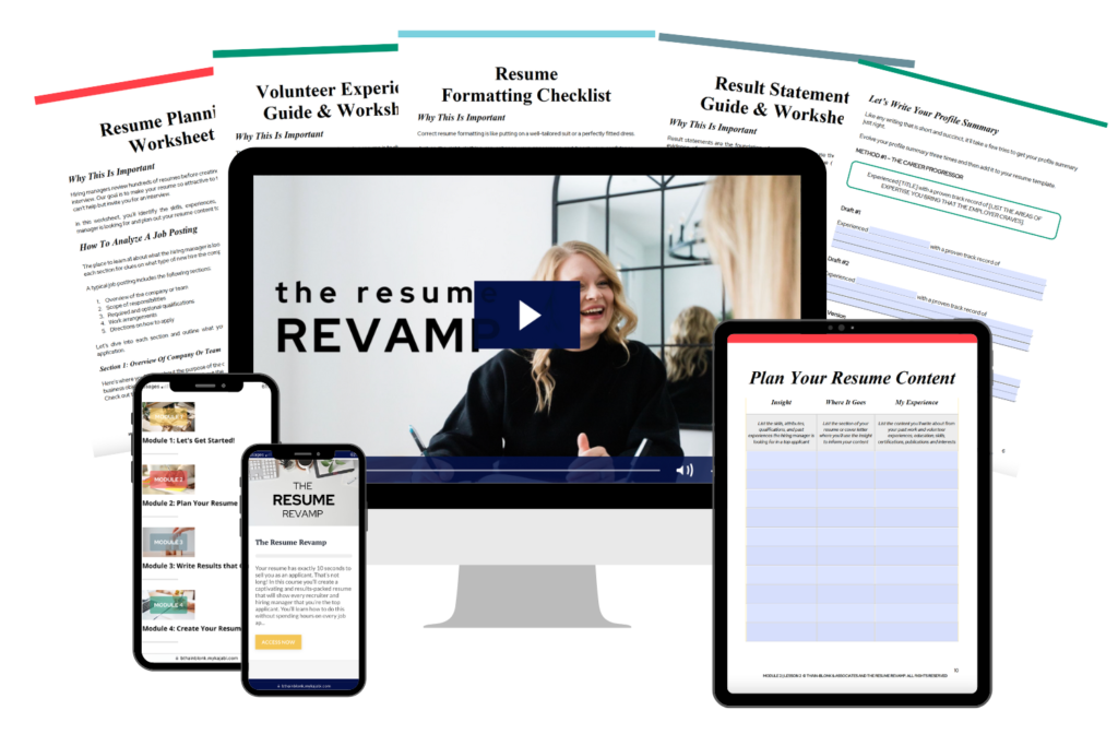 The Resume Revamp Product